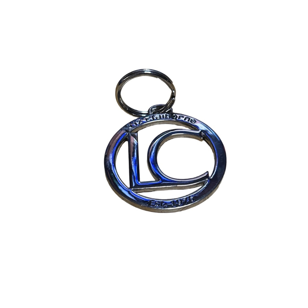 Liz Claiborne Silver LC Logo Keychain
